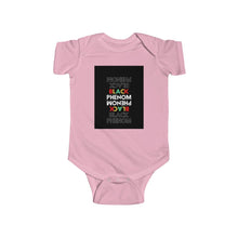 Load image into Gallery viewer, Infant Fine Jersey Bodysuit (Black Love Rocks Original Design - Black Phenom)
