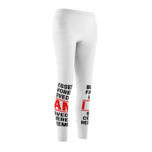 Load image into Gallery viewer, Women&#39;s Cut &amp; Sew Casual Leggings (Black Love Rocks Original - I AM)
