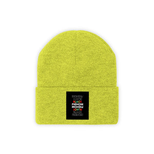 Embroidered Knit Beanie (Black Love Rocks Official - Black Phenom)