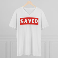 Load image into Gallery viewer, Lightweight V-Neck Tee (Black Love Rocks Official Design - I&#39;m Saved)
