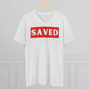 Lightweight V-Neck Tee (Black Love Rocks Official Design - I'm Saved)