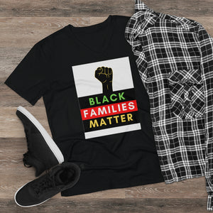 Men's Lightweight V-Neck Tee (Black Love Rocks Original Design - Black Families)