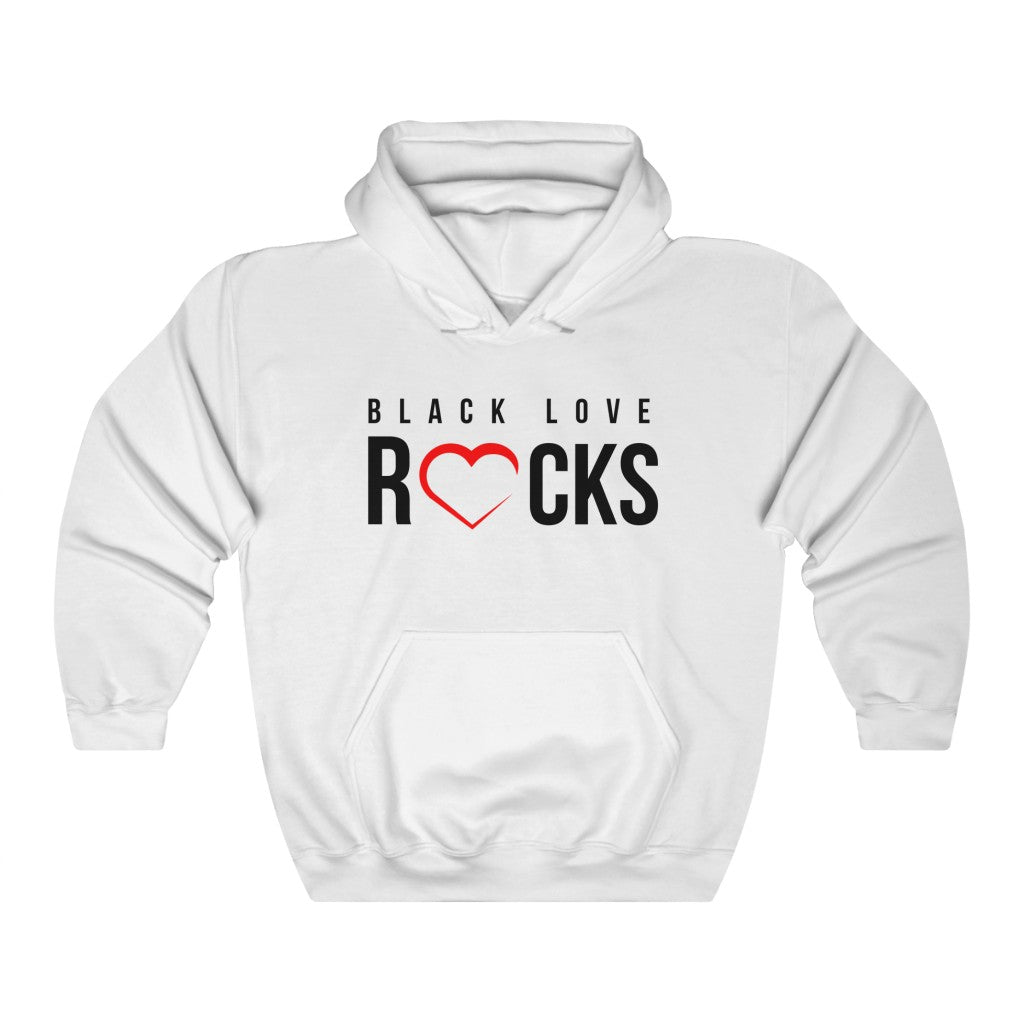 Unisex Heavy Blend™ Hooded Sweatshirt (Black Love Rocks Original Design)