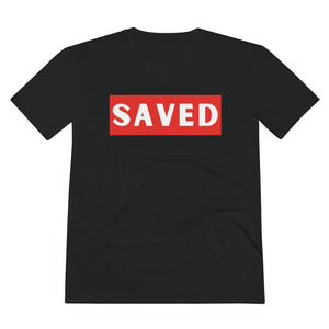 Lightweight V-Neck Tee (Black Love Rocks Official Design - I'm Saved)