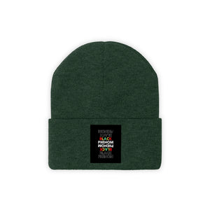 Embroidered Knit Beanie (Black Love Rocks Official - Black Phenom)