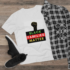 Men's Lightweight V-Neck Tee (Black Love Rocks Original Design - Black Families)