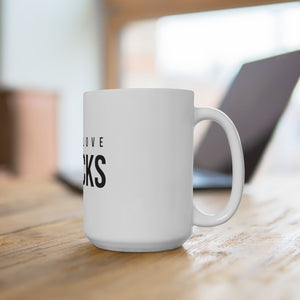 White Ceramic Mug (Black Love Rocks Original)