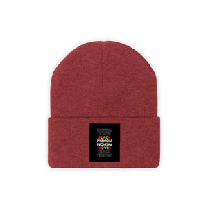 Embroidered Knit Beanie (Black Love Rocks Official - Black Phenom)