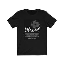 Load image into Gallery viewer, Unisex Jersey Short Sleeve Tee (Black Love Rocks Original Design - BLESSED)
