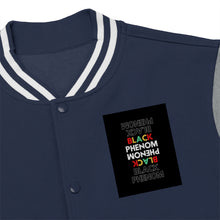 Load image into Gallery viewer, Men&#39;s Varsity Jacket (Black Love Rocks Official - PHENOM)
