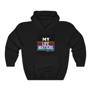 Unisex Heavy Blend™ Hooded Sweatshirt (Black Love Rocks Original Design - My Life)