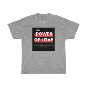 Unisex Heavy Cotton Tee (Black Love Rocks Original Design - Power of Love)