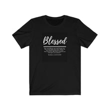 Load image into Gallery viewer, Unisex Jersey Short Sleeve Tee (Black Love Rocks Original Design - Blessed)
