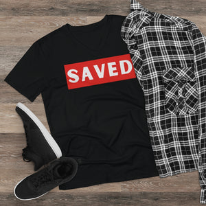 Lightweight V-Neck Tee (Black Love Rocks Official Design - I'm Saved)